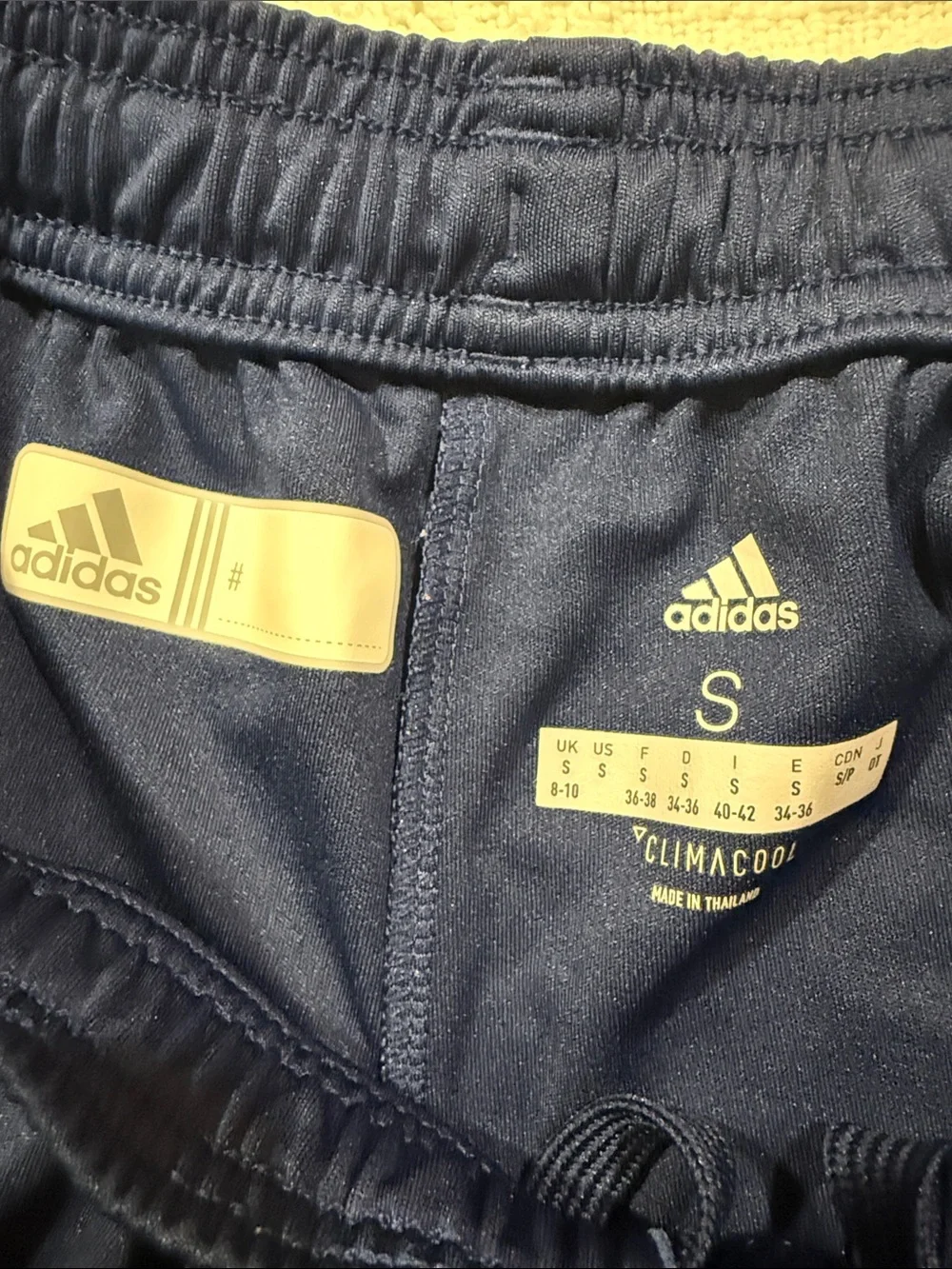 adidas Navy Athletic Training Shorts with White Accents
